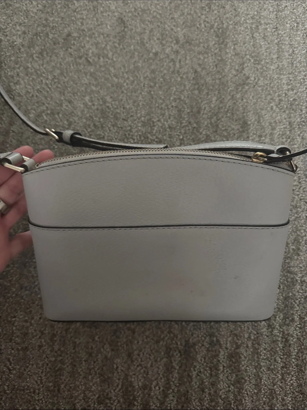 kate spade Pebbled Gray Crossbody Bag